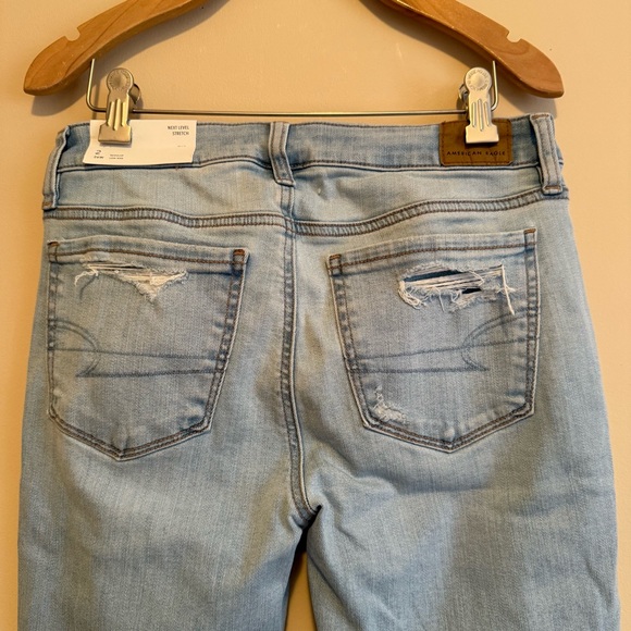 American Eagle Next-Level Stretch High-Rise Ripped Jegging - Picture 6 of 7